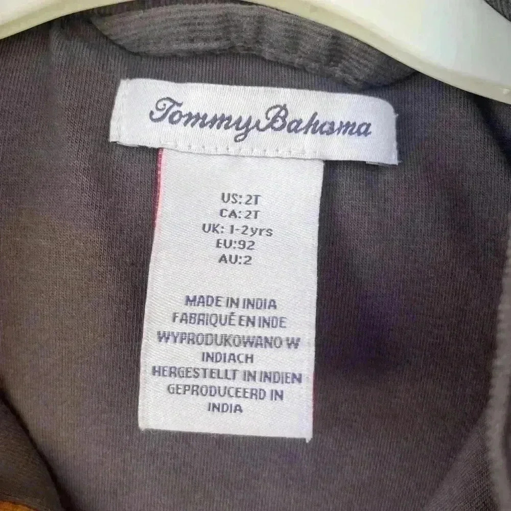 TOMMY BAHAMA boys corduroy blue/brown pockets button down, 2T Vest gently used - Picture 6 of 6